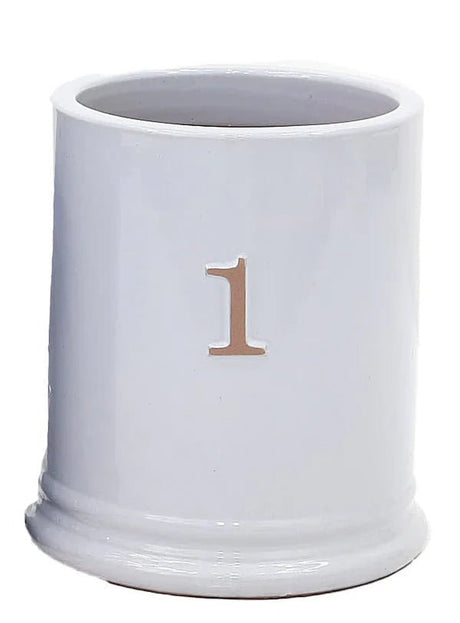 Woodlodge 38cm Grey One Glazed Pot - YONEGY38 - Old Railway Line Garden Centre