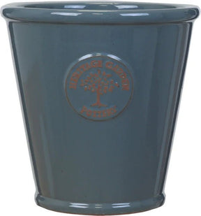 Woodlodge 39cm Stone Blue Edvard Heritage Glazed Pot - YEDVASBL39 - Old Railway Line Garden Centre