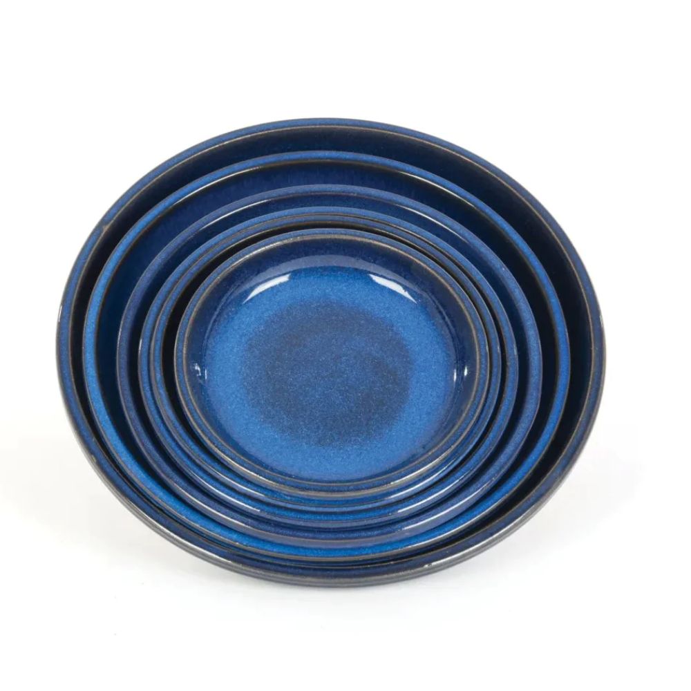 Woodlodge 41cm Blue Blossom Glazed Saucer
