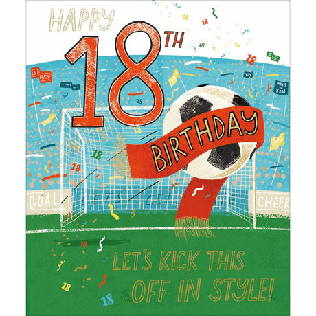 Woodmansterne 18th Match of the Day Birthday Card - Old Railway Line Garden Centre