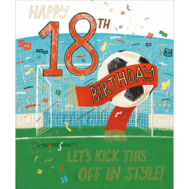 Woodmansterne 18th Match of the Day Birthday Card - Old Railway Line Garden Centre