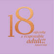 Woodmansterne 18th Officially an Adult Birthday Card - Old Railway Line Garden Centre