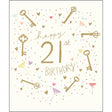 Woodmansterne 21st Keys Birthday Girl Card - Old Railway Line Garden Centre