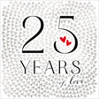 Woodmansterne 25 Years Anniversary Hearts Card - Old Railway Line Garden Centre