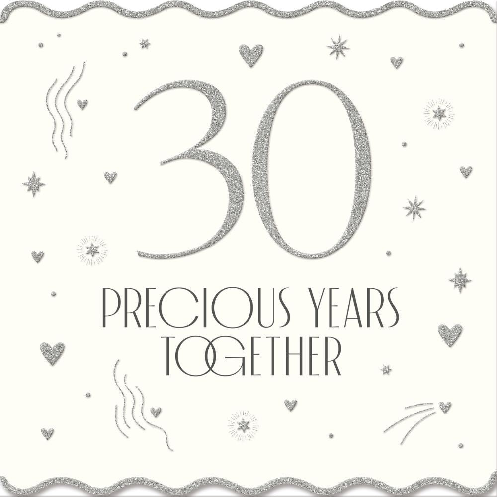 Woodmansterne 30 Precious Years Together Anniversary Card - Old Railway Line Garden Centre