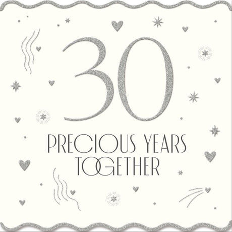 Woodmansterne 30 Precious Years Together Anniversary Card - Old Railway Line Garden Centre