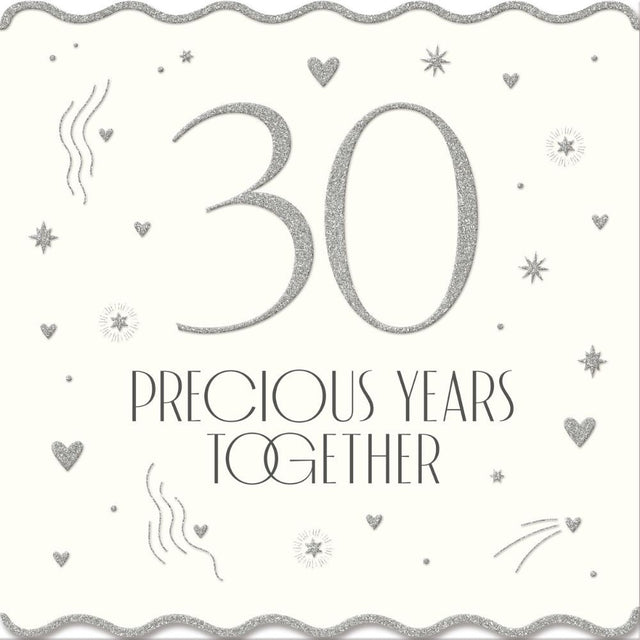 Woodmansterne 30 Precious Years Together Anniversary Card - Old Railway Line Garden Centre