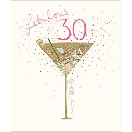 Woodmansterne 30th Fabulous Cocktail Birthday Card - Old Railway Line Garden Centre