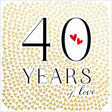 Woodmansterne 40 Years Anniversary Hearts Card - Old Railway Line Garden Centre