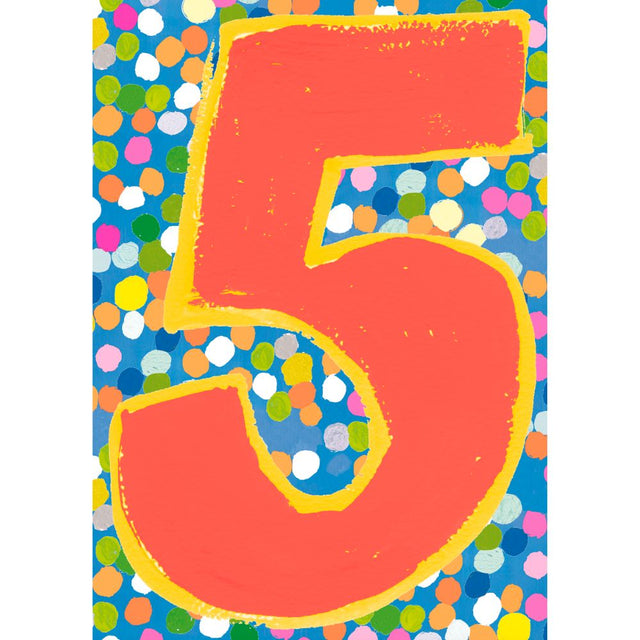 Woodmansterne 5 Colourful Dots Birthday Card - Old Railway Line Garden Centre