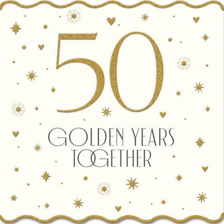 Woodmansterne 50 Golden Years Together Anniversary Card - Old Railway Line Garden Centre