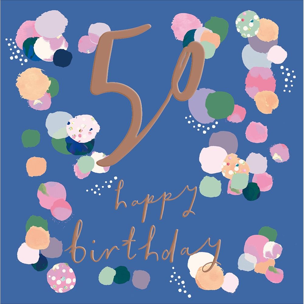 Woodmansterne 50th Fabulous Birthday Card - Old Railway Line Garden Centre
