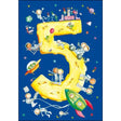 Woodmansterne 5th Cosmic Space Birthday Card - Old Railway Line Garden Centre