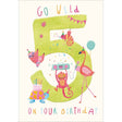 Woodmansterne 5th Go Wild Animals Birthday Card - Old Railway Line Garden Centre