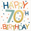 Woodmansterne 70th Sweet Seventies Birthday Card - Old Railway Line Garden Centre