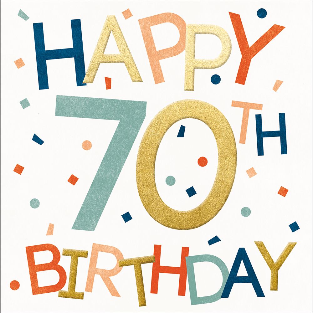 Woodmansterne 70th Sweet Seventies Birthday Card - Old Railway Line Garden Centre