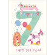 Woodmansterne 7th Party Dogs Birthday Card - Old Railway Line Garden Centre