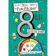 Woodmansterne 8th Fun Packed Birthday Card - Old Railway Line Garden Centre