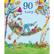 Woodmansterne 90th Happy Days Birthday Card - Old Railway Line Garden Centre