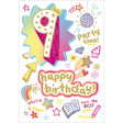 Woodmansterne 9th Party Time Doodles Birthday Card - Old Railway Line Garden Centre