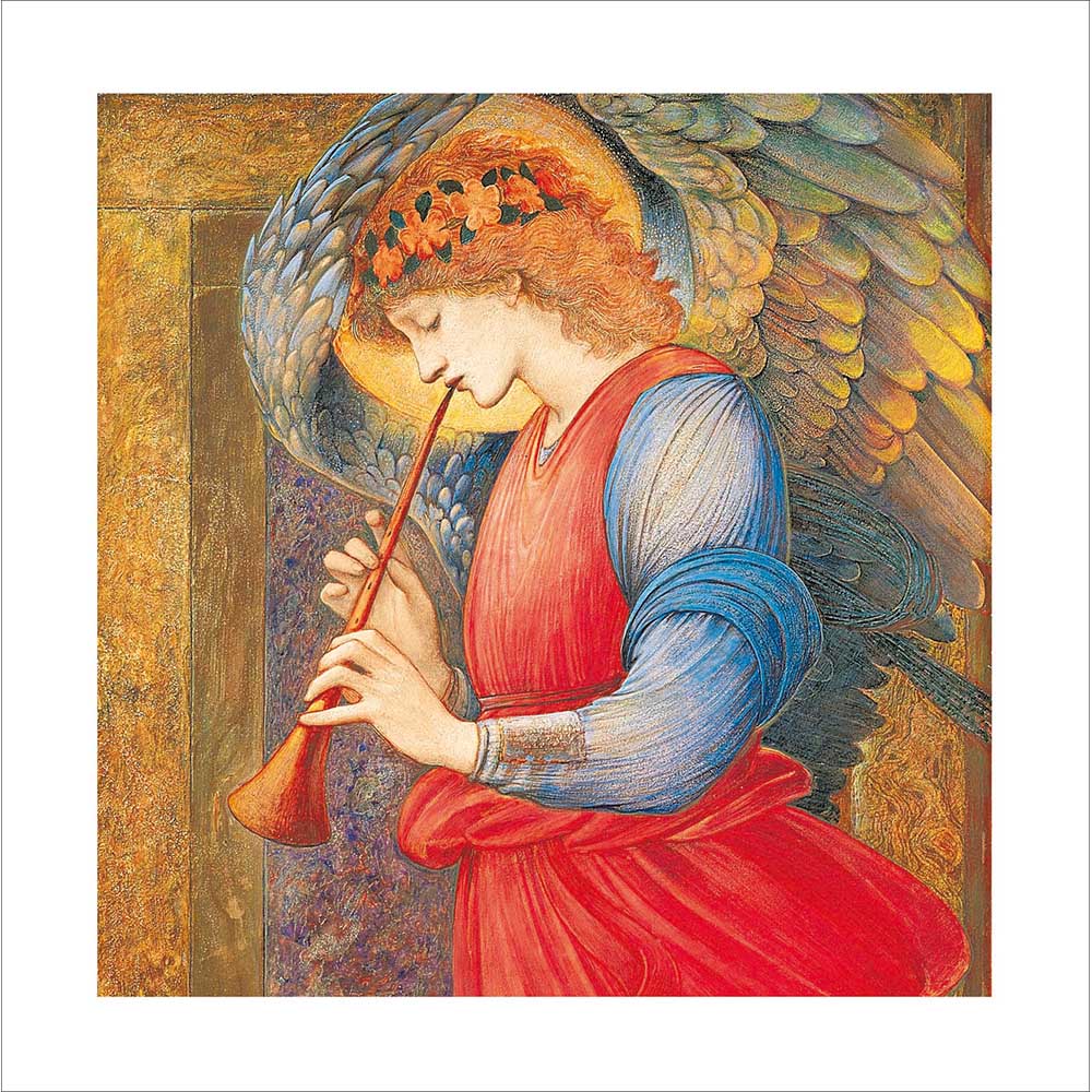 Woodmansterne Angel Playing Flageolet Christmas Card
