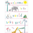 Woodmansterne Animals Welcome to the World Baby Girl Card - Old Railway Line Garden Centre