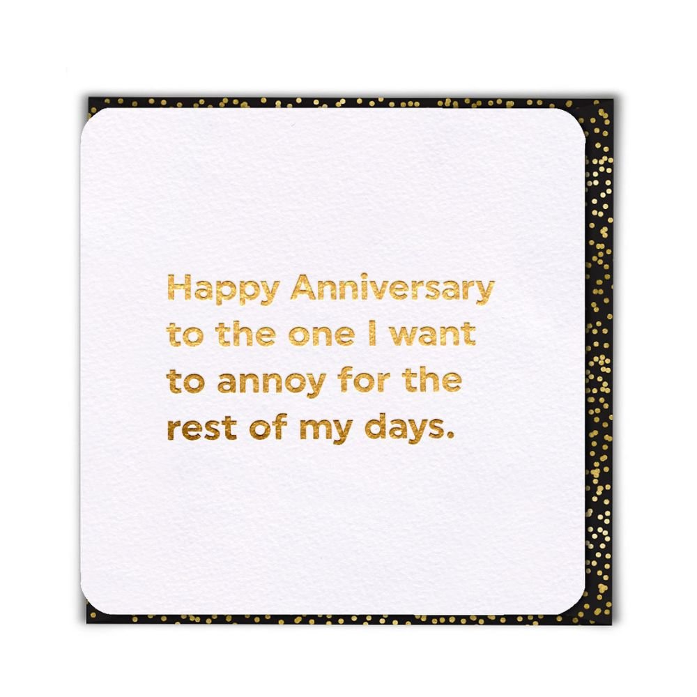 Woodmansterne Annoy Anniversary Card - Old Railway Line Garden Centre