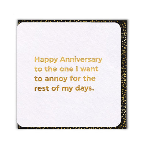 Woodmansterne Annoy Anniversary Card - Old Railway Line Garden Centre