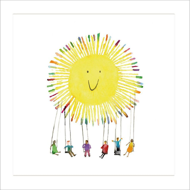 Woodmansterne Around the Sun Blank Card - Old Railway Line Garden Centre