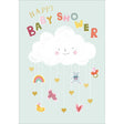 Woodmansterne Baby Shower Cloud Mobile Card - Old Railway Line Garden Centre