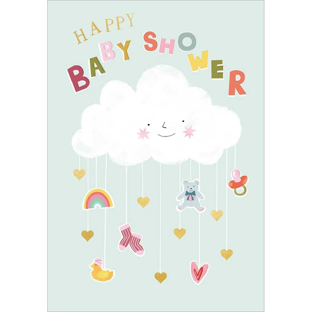 Woodmansterne Baby Shower Cloud Mobile Card