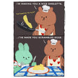 Woodmansterne Bear Chef Omelette Funny Blank Card - Old Railway Line Garden Centre
