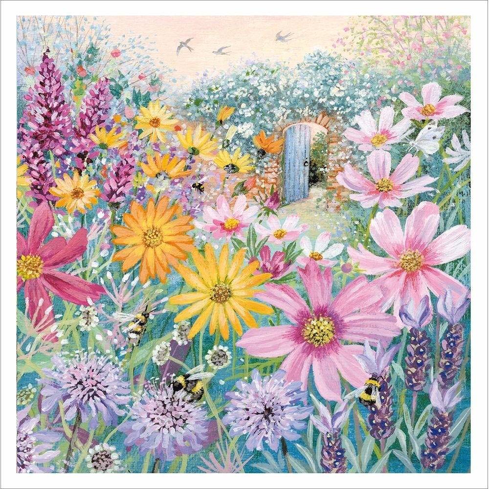 Woodmansterne Beauty in Bloom Garden Blank Card - Old Railway Line Garden Centre