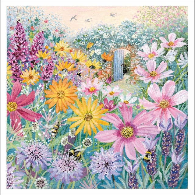 Woodmansterne Beauty in Bloom Garden Blank Card - Old Railway Line Garden Centre