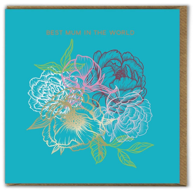 Woodmansterne Best Mum Peony Mother's Day Card - Old Railway Line Garden Centre