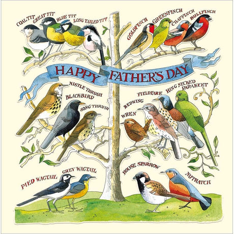 Woodmansterne Bird Species on Tree Father's Day Card - Old Railway Line Garden Centre