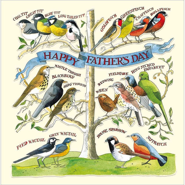 Woodmansterne Bird Species on Tree Father's Day Card - Old Railway Line Garden Centre