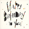 Woodmansterne Black Bold Text Happy Birthday Card - Old Railway Line Garden Centre