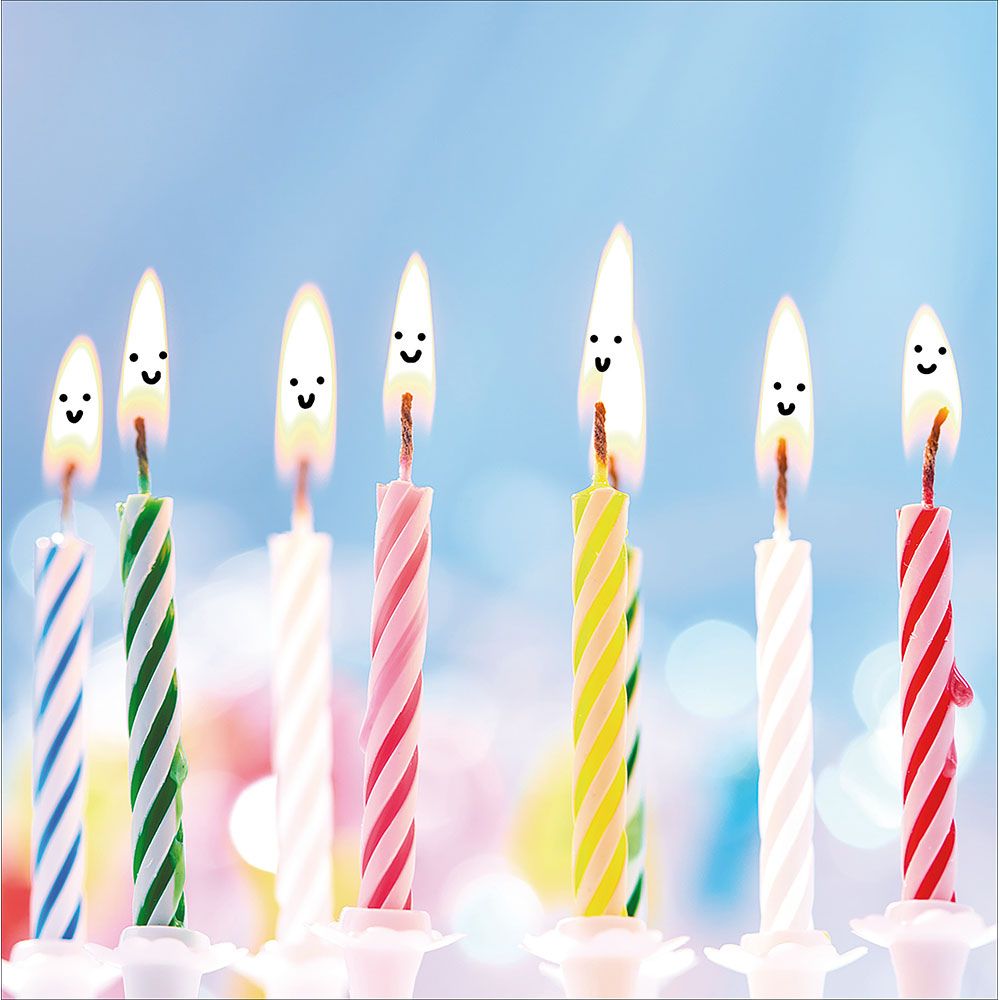 Woodmansterne Blow Me Candles Blank Card - Old Railway Line Garden Centre