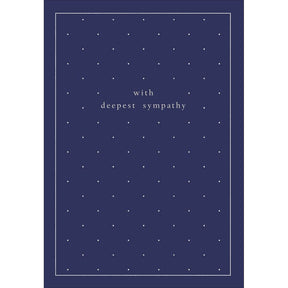 Woodmansterne Blue Dotty With Deepest Sympathy Card - Old Railway Line Garden Centre