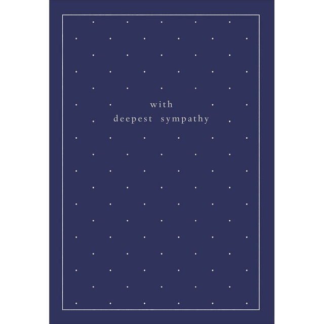 Woodmansterne Blue Dotty With Deepest Sympathy Card - Old Railway Line Garden Centre