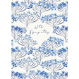 Woodmansterne Blue Floral With Sympathy Card - Old Railway Line Garden Centre