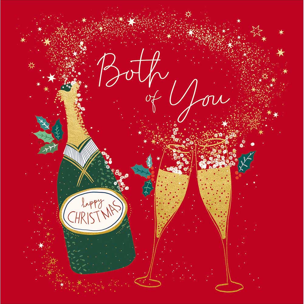 Woodmansterne Both of You - Champagne Celebration Christmas Card