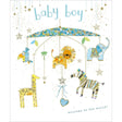 Woodmansterne Boy Dreaming Animal Mobile New Baby Card - Old Railway Line Garden Centre