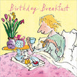 Woodmansterne Breakfast in Bed Birthday Card - Old Railway Line Garden Centre