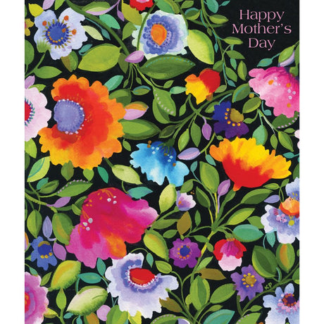 Woodmansterne Bright Watercolour Flowers Mother's Day Card - Old Railway Line Garden Centre