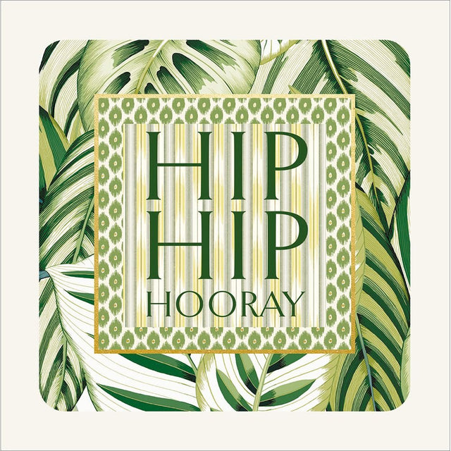 Woodmansterne Calathea Plant Hip Hip Hooray Birthday Card - Old Railway Line Garden Centre