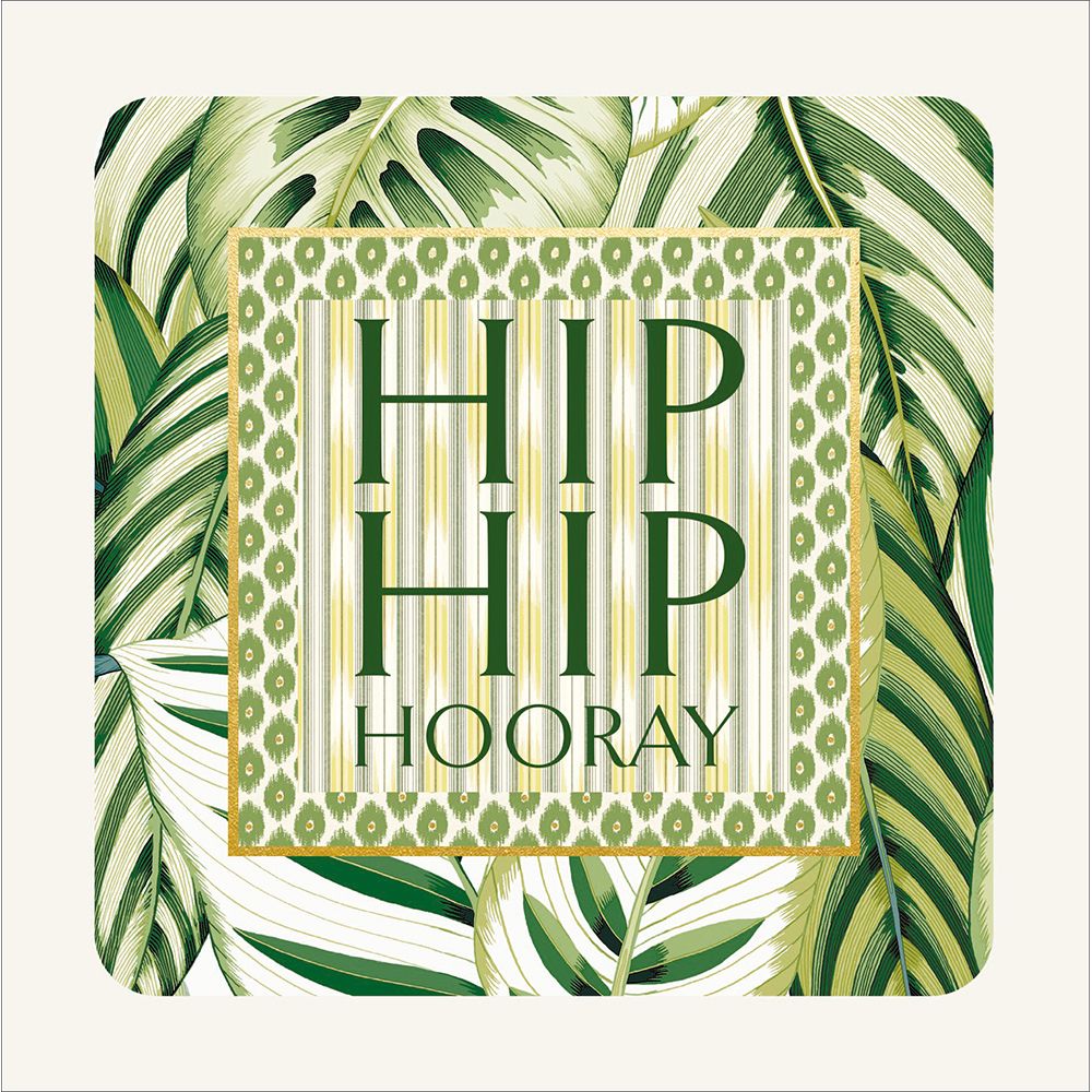 Woodmansterne Calathea Plant Hip Hip Hooray Birthday Card