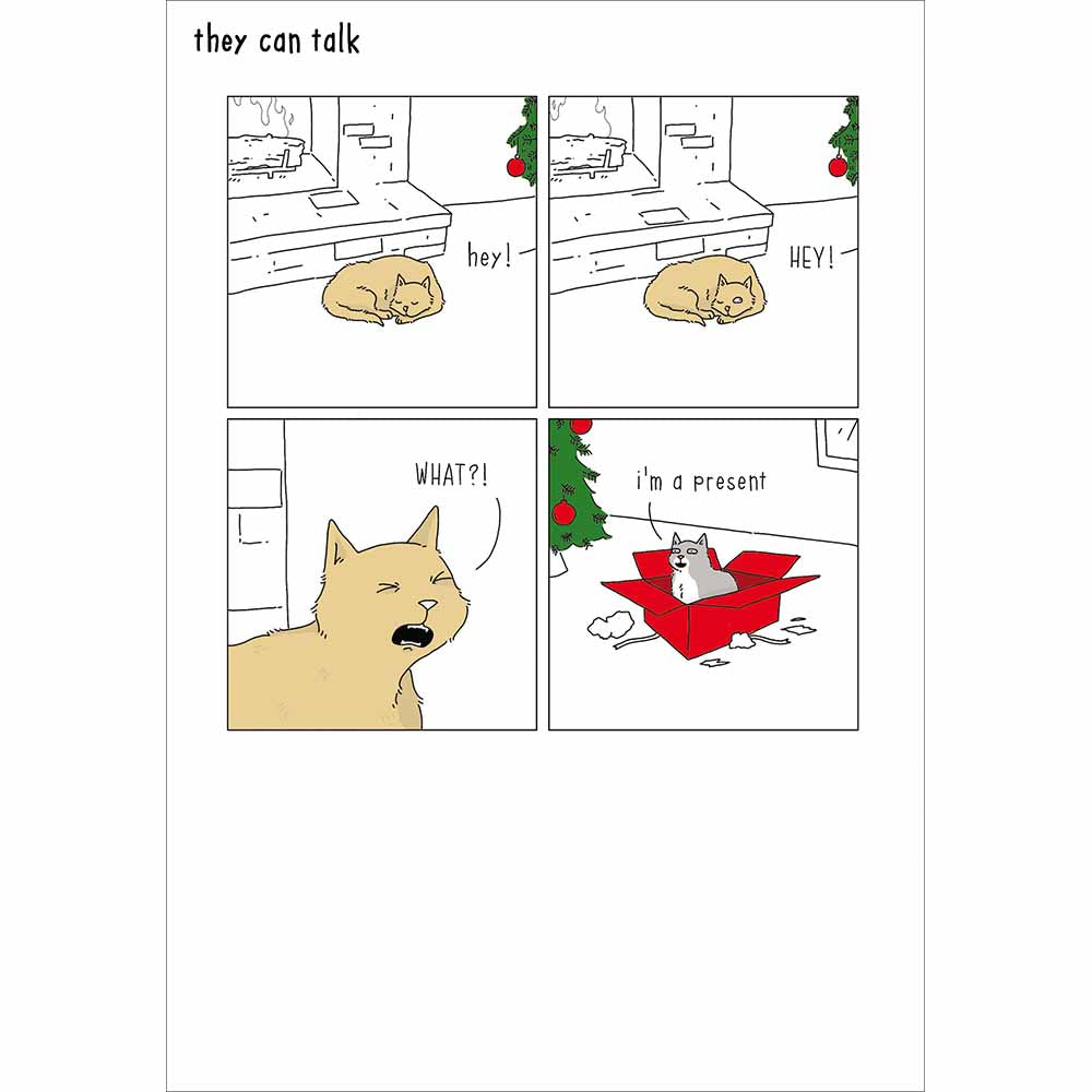 Woodmansterne Cat in Box Funny Christmas Card