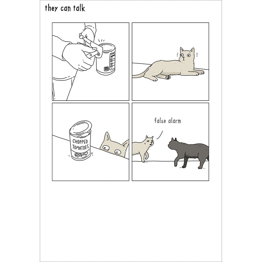 Woodmansterne Cats Disappointing Dinner Funny Blank Card